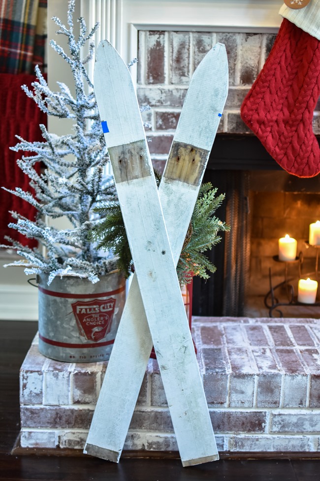 DIY Ski decor made from fence pickets - 2 DIY Ski decor made from fence pickets - 2