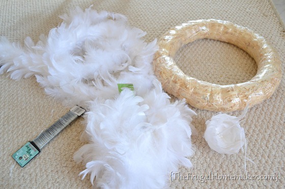 Winter White Feather Wreath