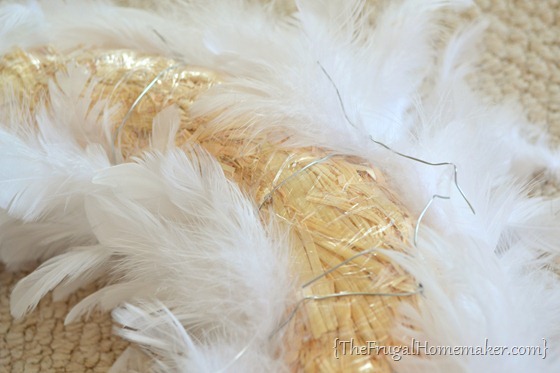 Winter White Feather Wreath