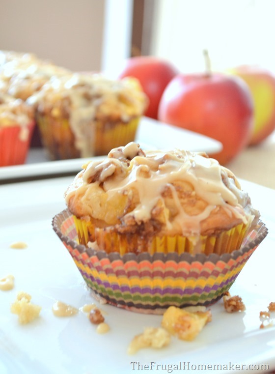 31 Days of Fall Inspiration - Caramel Apple Buttermilk Muffins