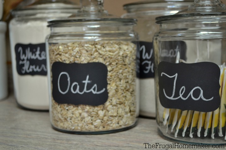 Adding some chalkboard label fun to my glass canisters Adding some chalkboard label fun to my glass canisters