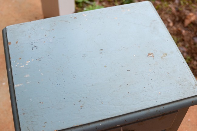 $6 gray nightstand for the guest room