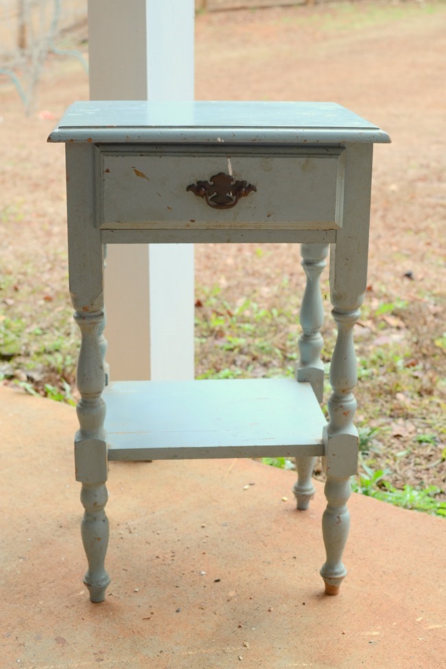 $6 gray nightstand for the guest room