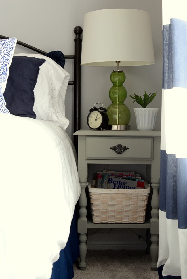 $6 gray nightstand for the guest room