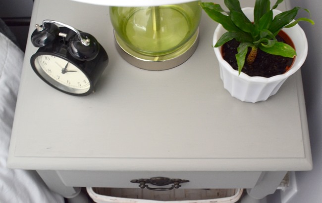 $6 gray nightstand for the guest room