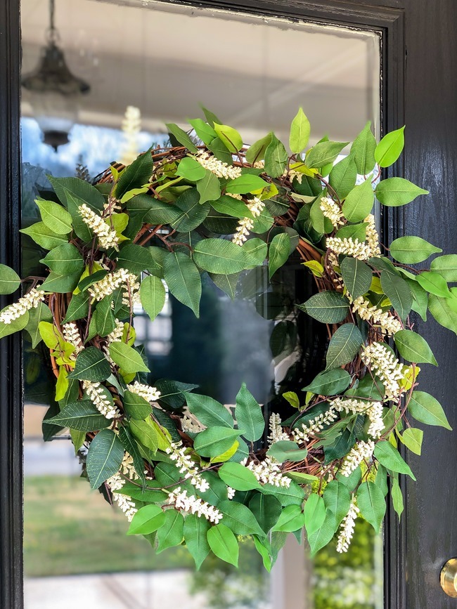 Green and White DIY Simple Spring Wreath-12 Green and White DIY Simple Spring Wreath-12