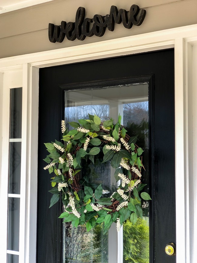 Green and White DIY Simple Spring Wreath-13 Green and White DIY Simple Spring Wreath-13