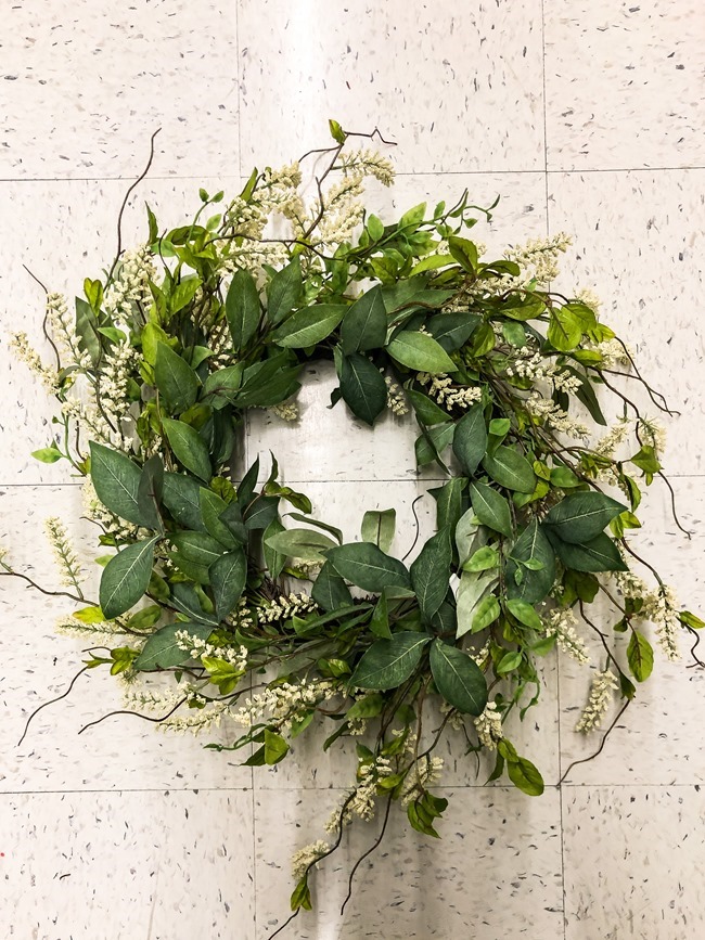 Green and White DIY Simple Spring Wreath-5 Green and White DIY Simple Spring Wreath-5