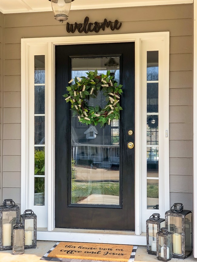 Green and White DIY Simple Spring Wreath-7 Green and White DIY Simple Spring Wreath-7