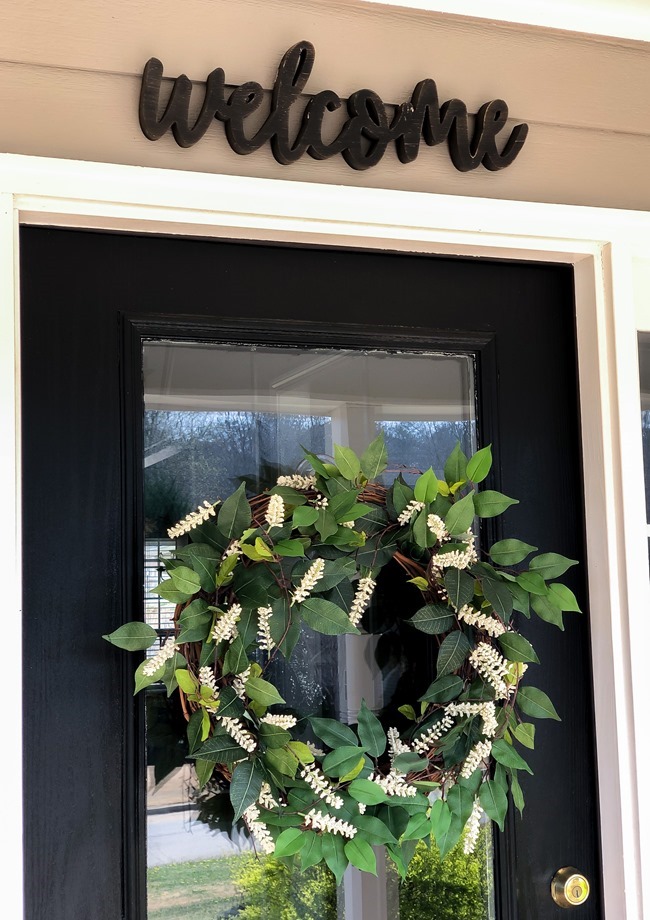 Green and White DIY Simple Spring Wreath-8 Green and White DIY Simple Spring Wreath-8