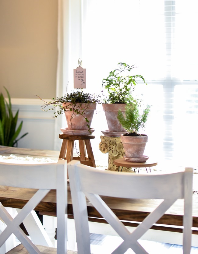 How to age Terra Cotta pots plus a simple spring centerpiece-2