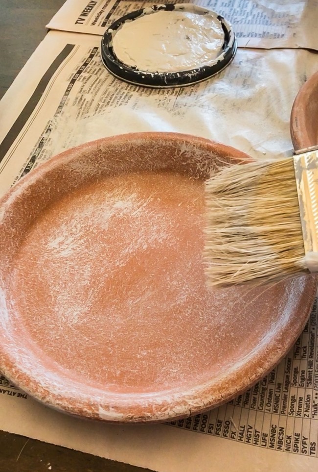 How to age Terra Cotta pots plus a simple spring centerpiece-24