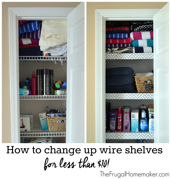 How to change up wire shelves for less than $10 How to change up wire shelves for less than $10