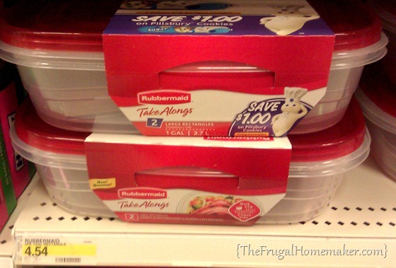 Rubbermaid containers at Target