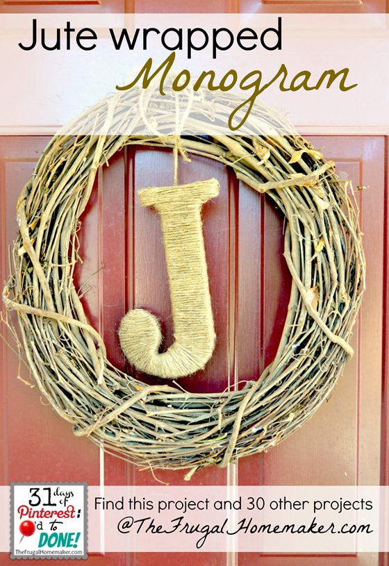 Jute wrapped monogram Jute wrapped monogram