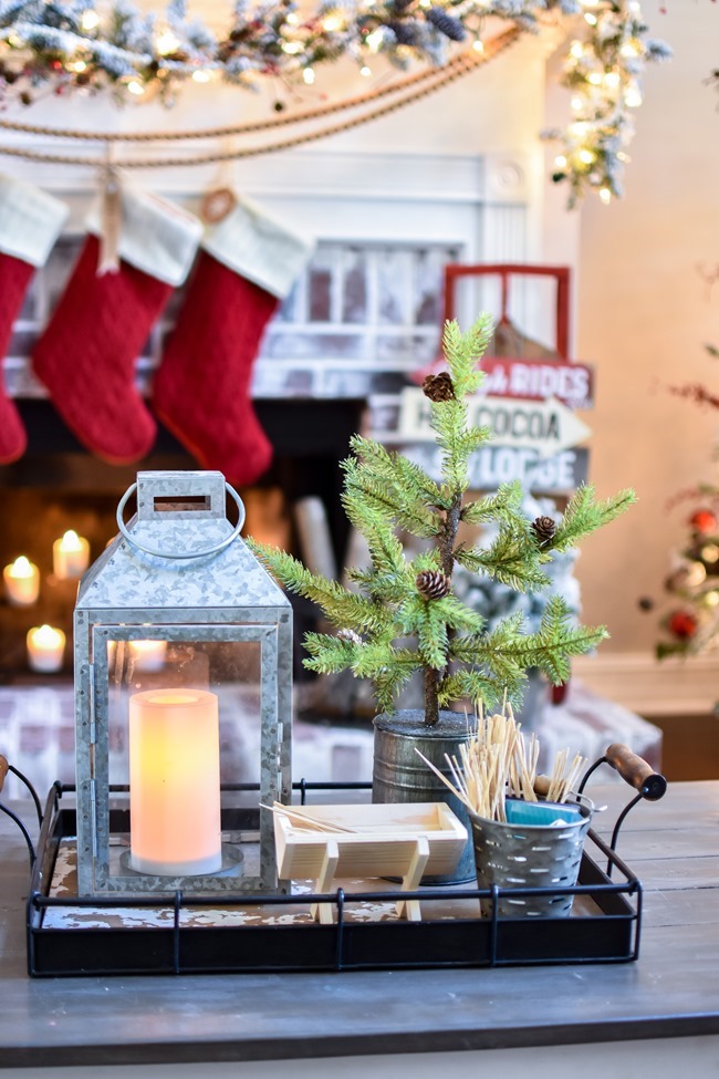 Ski Lodge Inspired Christmas Farmhouse Mantel-20