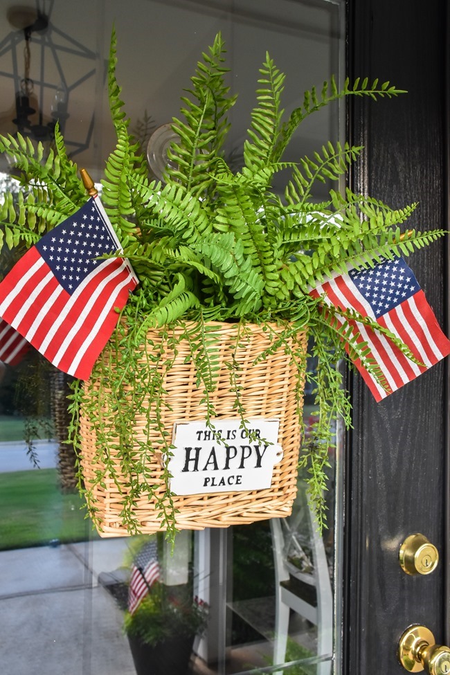 Summer Patriotic Front Door Basket-1
