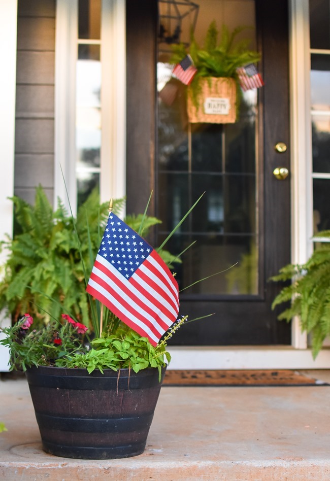 Summer Patriotic Front Door Basket-22