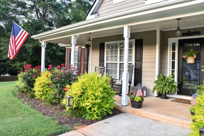 Summer Patriotic Front Door Basket-4