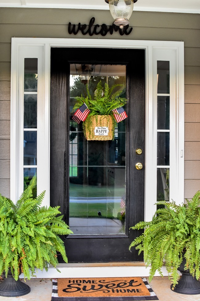 Summer Patriotic Front Door Basket-9
